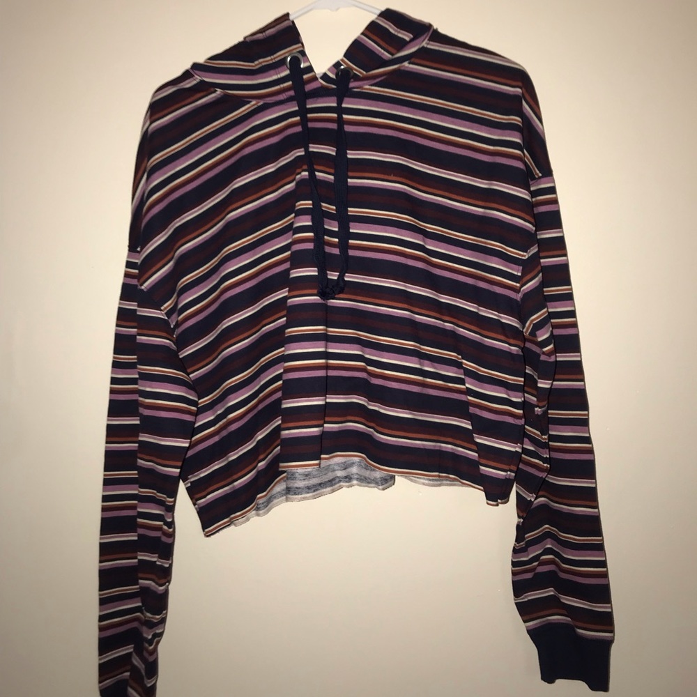 Wild Fable Striped Cropped Sweater